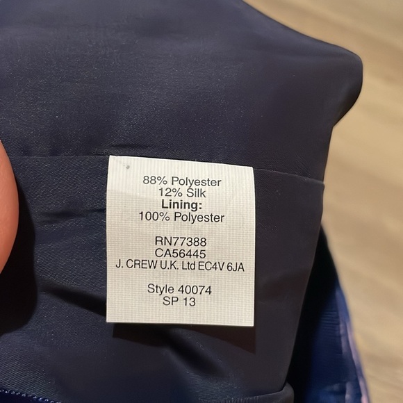 J. Crew Pencil Skirt Wrap Pink Navy Striped Size 00 Silk blend Classy Trendy NWT - Picture 11 of 13